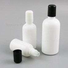 New arrival white glass bottle 15ml 1oz 30ml 50ml 100ml roller roll on Essential Oil Bottle With white black Cap 20pcs 2024 - buy cheap