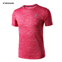 Camiseta masculina de secagem rápida, camiseta de manga curta respirável para esportes ao ar livre para academia e corrida 2024 - compre barato