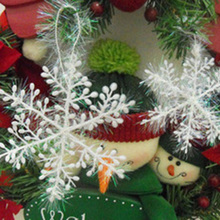 Лидер продаж, 30 шт., белые пластиковые снежинки, подвесные украшения для рождественской елки, украшения для окна, рождественской елки, праздника, вечеринки 2024 - купить недорого