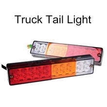 Luz trasera de coche, camión, remolque, modificado, señal de parada, 24V, barco, camión, lámpara de remolque, 2unids/lote, 20 LED, gran oferta 2024 - compra barato