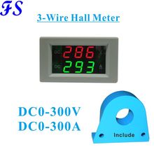 LED Digital Voltmeter Ammeter DC 0-300V 300A Amp Volt Panel Meter Voltage Current Meter Measuring Tools DC Hall Meter Hall CT 2024 - buy cheap