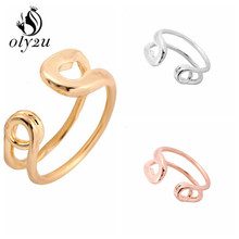 yiustar  Big Safety Pin Ring Party Adjustable Rings For Women Knuckle Simple Elegant Cute Girls Ring Stretch Rings 2024 - buy cheap