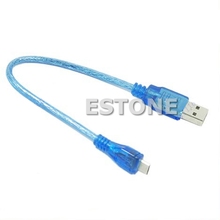 Высокоскоростной синий короткий USB 2,0 A штекер B штекер Micro 5 Pin кабель для передачи данных 2024 - купить недорого