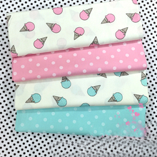 Pink Blue Ice-cream Dot Printing Cotton Fabric for Patchwork Diy Sewing Craft Tilda Doll Cloth Telas Tissue Bedding Textile 2024 - buy cheap