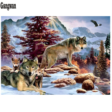 5D diamond embroidery animal snow wolves pattern diamant cross stitch full round/square diy diamond painting wolf Mosaic picture 2024 - buy cheap
