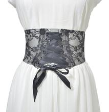 Women's runway fashion transparent lace elastic Cummerbunds female Dress Corsets Waistband Belts decoration wide belt R1383 2024 - buy cheap