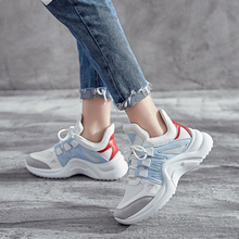 New 2020 spring women sneakers height increasing casual shoes women flats comfortable breathable mesh tenis shoes big size 35-43 2024 - buy cheap