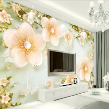 wellyu papel de parede Custom wallpaper 3d photo murals beautiful 3d stereo retro fresh plum European TV background wall paper 2024 - buy cheap