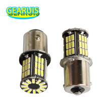 10 piezas + CALIDAD coche LED 1156 BA15S 1157 BAY15D S25 4014 57 SMD señal cola luces de estacionamiento lámpara de freno de respaldo blanca 12 V 2024 - compra barato