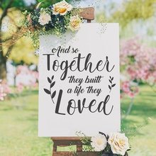 Vinyl Wall Sticker And So Together They Build A Life They Loved Sign Board Decals Wedding Romantic Couple Quote Sticker AZ466 2024 - buy cheap