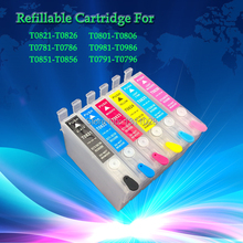 INK WAY T0981-T0986  Refillable ink cartridge for  Artisan 600 700 800 710 810 837 with ARC,1 Set, 6 PCS,free shipping 2024 - buy cheap