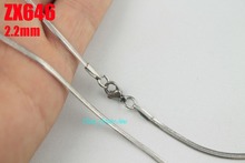 2.2mm Flat snake chain stainless steel necklace fashion welding chain women lady jewelry  sweater chain 20pcs ZX646 2024 - buy cheap