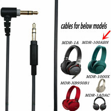 Substituição preta do cabo audio do fone de ouvido de 3.5mm para sony mdr-10r mdr10r MDR-100AAP MDR-1A MDR-XB950BT MDR-1ADAC fones de ouvido 2024 - compre barato