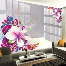 beibehang wall paper home decor Photo background space lattice petals Cafe Hotel living room large wall covering mural wallpaper 2024 - buy cheap