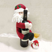 Navidad Red Wine Bottle Cover Bag Hug Santa Claus Snowman Dinner Table 2022 Christmas Decoration Home Party Decors Xmas Ornament 2024 - buy cheap