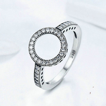 Moda quente strass auréola anel de dedo redondo anel feminino casamento noivado jóias tamanho 6-10 2024 - compre barato
