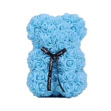 25 cm Urso Dos Desenhos Animados Presentes de Natal Flores Artificiais PE Rose Flor Artificial para a Decoração Do Casamento do Presente do Dia Dos Namorados Mulheres 2024 - compre barato