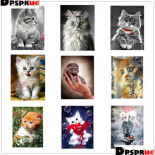 Dpsprue Full Square/Round 5D Diy Diamond Painting Cross Stitch "Animal Cat" Diamond 3D Embroidery Mosaic Home Decor Gift 02 2024 - buy cheap