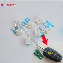 Микропереключатель SMD тактильная кнопка для FORD MONDEO FOCUS FIESTA S-MAX Автомобильный Дистанционный ключ (Размер: 3*4*2,5) 50 шт./лот 2024 - купить недорого