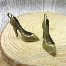 50 pcs Charms Shoes Pendant  Antique bronze  Zinc Alloy Fit Bracelet Necklace DIY Metal Jewelry Findings 2024 - buy cheap