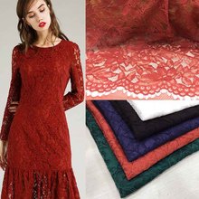 LASUI-tela de encaje de pestañas de algodón, 5 colores, ropa de tela hueca, vestido de flores hermosas, C0237 2024 - compra barato