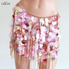 Chran Sequins Seascale Mini Skirt Disco Party Chain Necklace Belly Waist Chain Belt Festival Costume Dress Wear Jewelry CRS215 2024 - buy cheap