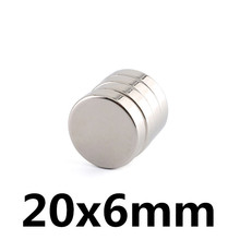 2pcs 20 x 6 mm N35 Super Strong Powerful Small Round Rare Earth Neodymium Magnets 20x 6 mm 2024 - buy cheap