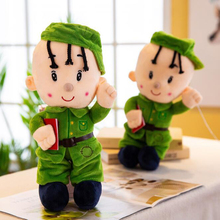 Brinquedo de pelúcia do soldado criativo, boneco militar de desenhos animados, brinquedo macio, travesseiro de brinquedo para crianças de 35cm 2024 - compre barato