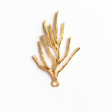 10 PCS 23*41mm Metal Alloy KC Gold Branch Charms Pendant DIY Jewelry Accessories 2024 - buy cheap