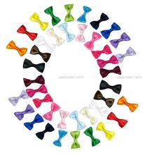 set of 250pcs 1.5" Satin Bow Tie Bows Boutique No Clip Baby Ribbon Hair Bows-Baby Shower Gift mixed colors by0131 2024 - buy cheap