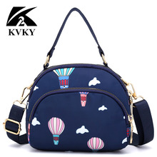 New Casual Women Shoulder Bags Nylon Flowers Printing Female Handbags Girls Messenger Bags Small Crossbody Women Phone Purse Bag 2024 - buy cheap