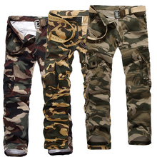 Оригинальные! Новые мужские повседневные брюки-карго, военные армейские брюки-карго, камуфляжные боевые рабочие брюки, свободные мужские повседневные брюки-карго 2024 - купить недорого