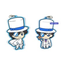 LLavero de Anime de Detective Conan Jimmy Kudo Kaltou Kiddo Hattori Kazuha Ran Moura, correa de goma, charms para teléfono móvil D277 2024 - compra barato