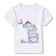 2019 Cute Chubby Unicorns Print Children Funny T-shirt Summer Tops Baby Boys/Girls T shirt Kids Casual Clothes,ooo2252 2024 - buy cheap