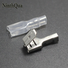 20sets 6.3 Crimp Terminal Against the Back Shoulder of Male Female Plug 6.3mm Inserted Spring Connector Cold Terminal 2024 - buy cheap