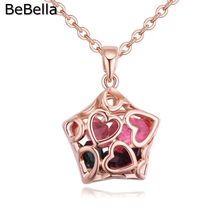 Collar BeBella con colgante de cristal de estrella de amor con cristales de la moda checa para mujeres niñas regalo de Navidad 2024 - compra barato