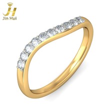 Jinhui Women The Leira Ring Solid 18K Yellow 750 Gold 0.2CT Natural Diamond  Jewelry  Free Engraving 2024 - buy cheap
