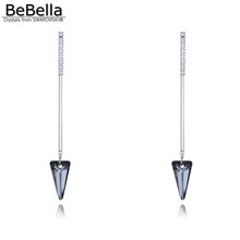 BeBella-pendientes colgantes triangulares con cristales Swarovski para mujer, joyería de boda, moda 2023 - compra barato