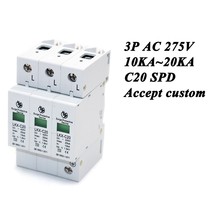 Hot sale C20-3P 10KA~20KA ~275V AC SPD House Surge Protector Protective Low-voltage Arrester Device 2P+N Lightning protection 2024 - buy cheap