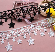 3Yard/Lot Stars Tassel Milk Silk Water Soluble Embroidered Lace Trim Costumes Clothes Skirt Stitching Curtains Home Accessories 2024 - buy cheap