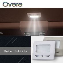 Overe 1PC Car LED Wireless Reading Light Roof Celling Lamp For Ford Focus 2 3 Fiesta Mondeo MK4 Ranger Toyota Corolla chr RAV4 2024 - buy cheap