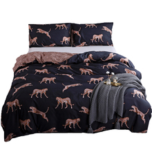 Europe Leopard Bedding Set Duvet Cover Set Pillowcase 2/3pcs Twin/Queen/King Size Black Bedclothes Bedding Sets Home Bed 2024 - buy cheap