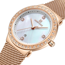 NAVIFORCE-Reloj de lujo con diamantes de imitación para mujer, pulsera de cuarzo resistente al agua con fecha, femenino 2024 - compra barato