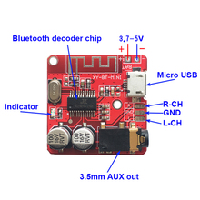 Placa receptora de áudio wirelessbluetooth 4.1, placa decodificadora sem perdas bluetooth, módulo de música estéreo 3.7-5v usb, interface de cartão tf 2024 - compre barato