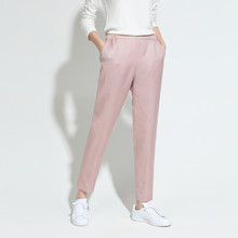 2019 Casual Spring Trousers Women High Waist Pants Streetwear Linen Harem Pants Pink Office Work pantalon femme YQ365 2024 - buy cheap