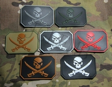DEVGRU печатные команды черный Джек пиратский флаг военные тактические боевые 3D ПВХ нашивки Значки черный красный зеленый серый светло-коричневый светящийся 2024 - купить недорого