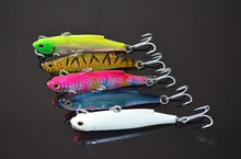 5pcs 9cm/30g Sea Bass fishing lure Plastic VIB  VMC fishing hook colorful 3D eyes Hard fishing lure Free shipping 2024 - buy cheap