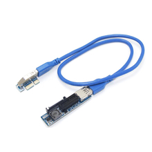 Адаптер PCI-E PCI E Express 1X к 1X, расширитель, переходная карта, кабель USB 3,0 SATA, питание для майнинга, материнской платы, разъем PCI-E X1 2024 - купить недорого