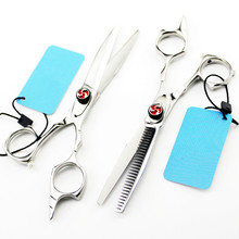 440 Hairdressing cutting salon scissors 5.5 inch thinning cutting professional hair stylist hairdressing scissors makas haircut 2024 - buy cheap