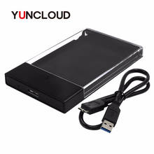 Yuncloud Micro B внешний жесткий диск 5 Гбит High-Скорость USB3.0 SATA 3,0 случае 2,5 дюймов прозрачный HDD чехол для SSD 2024 - купить недорого